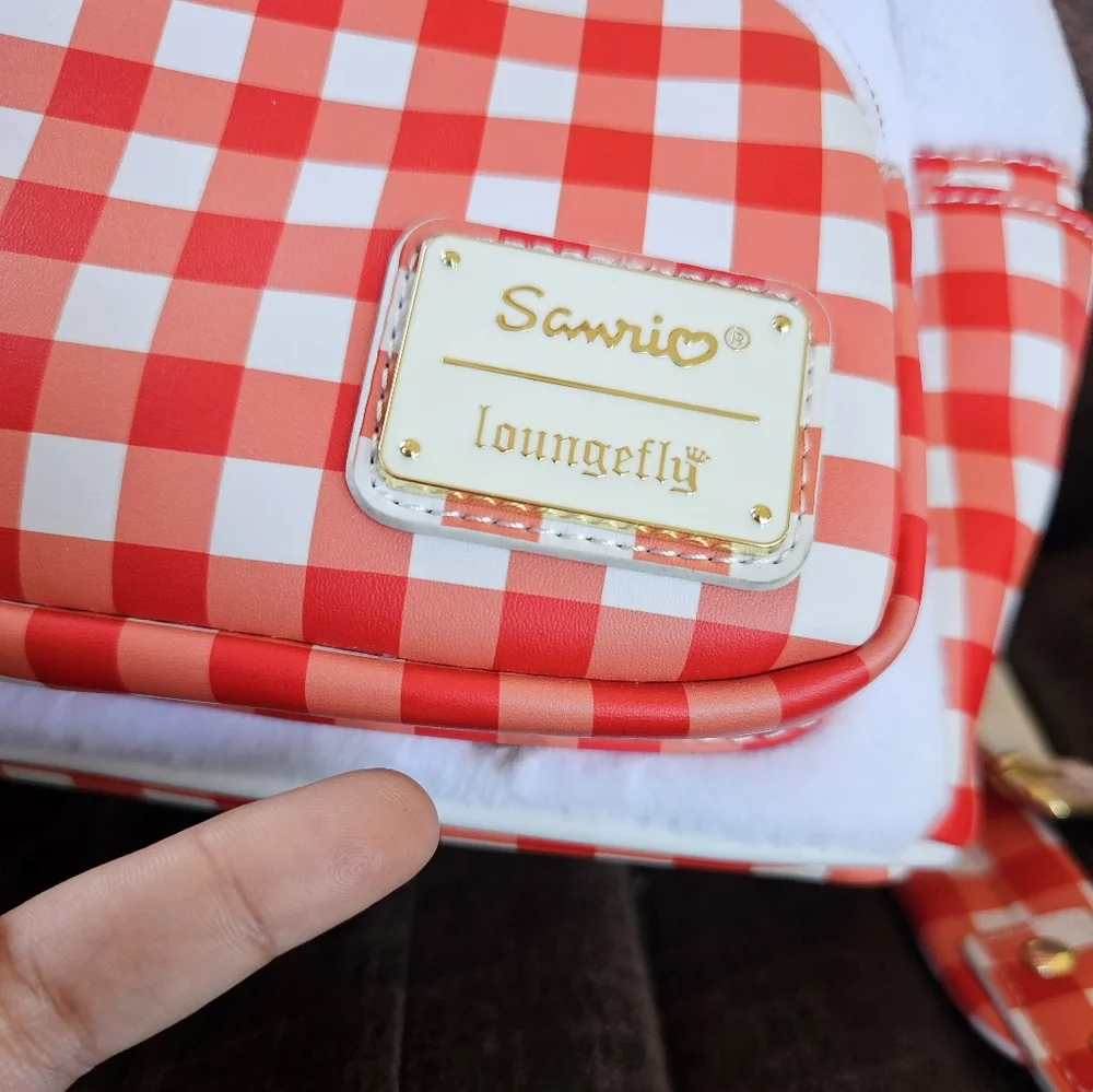 Loungefly Sanrio Hello Kitty Gingham Figural Mini Picnic Backpack